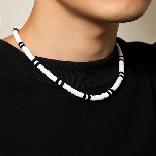 Classix Men’s Black And White Necklace