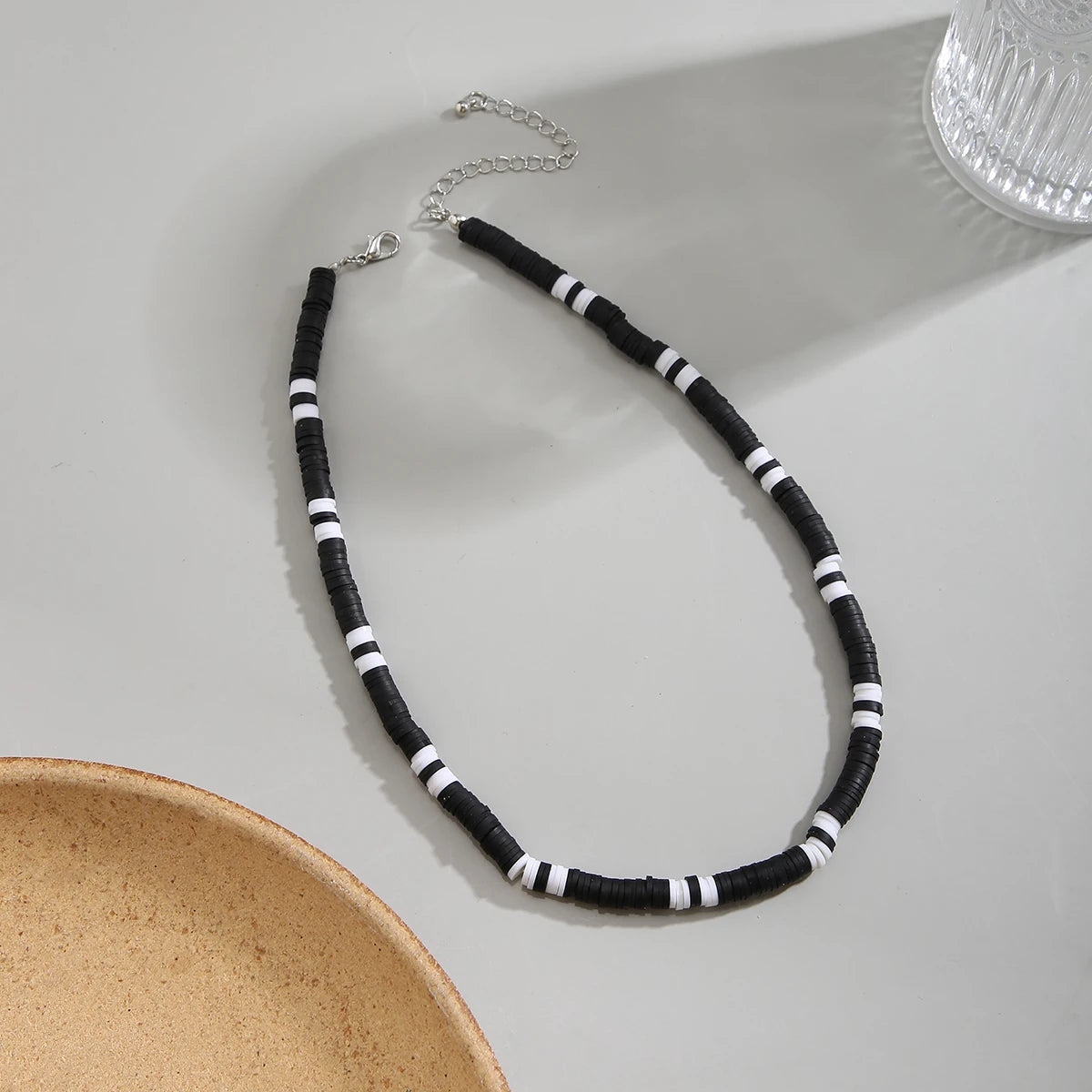 Classix Men Black And White Necklace